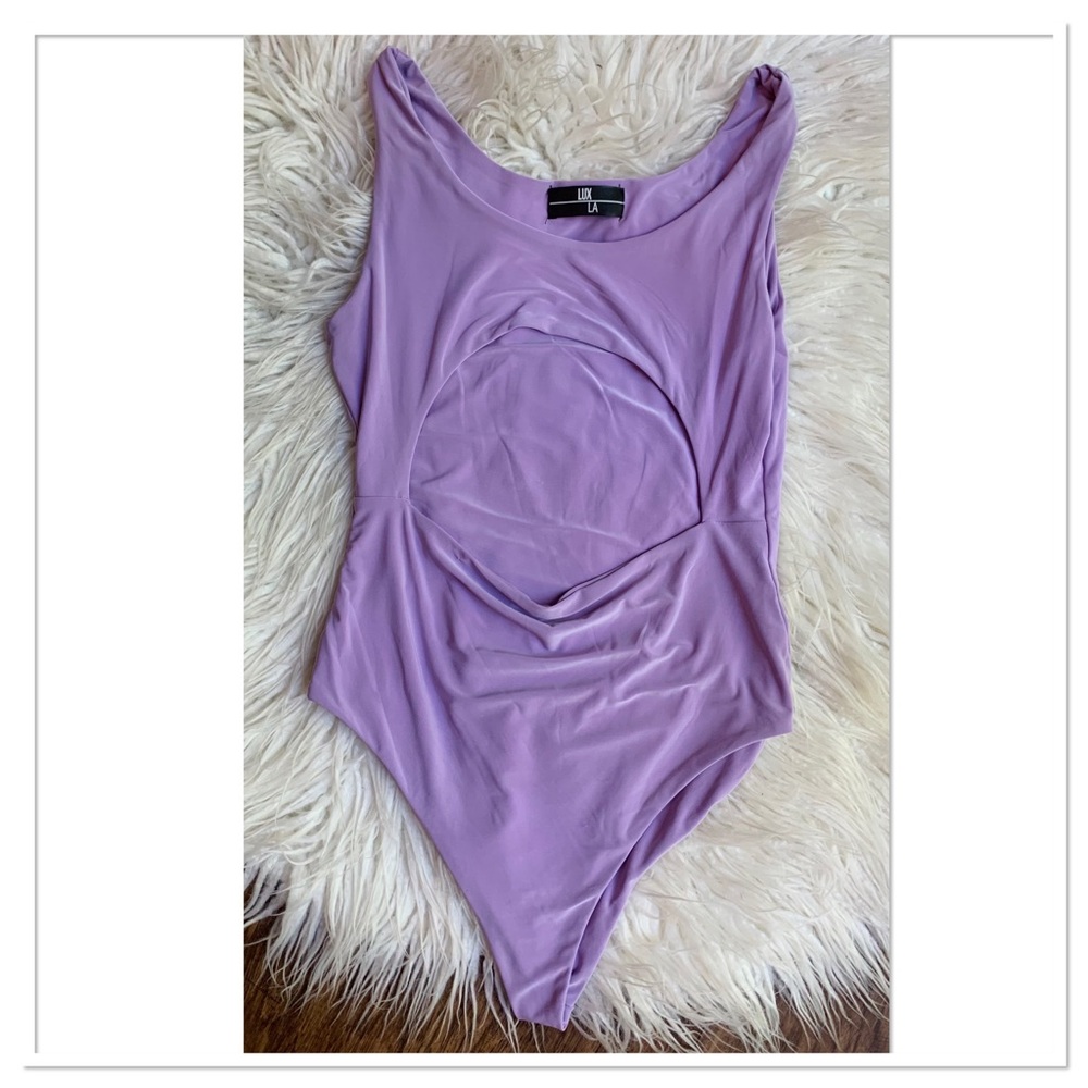 Dolls Kill Lilac Cutout Sleeveless Bodysuit